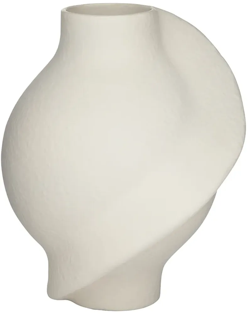 Lalonde 16 1/4" High Matte Creamy Twist Decorative Vase