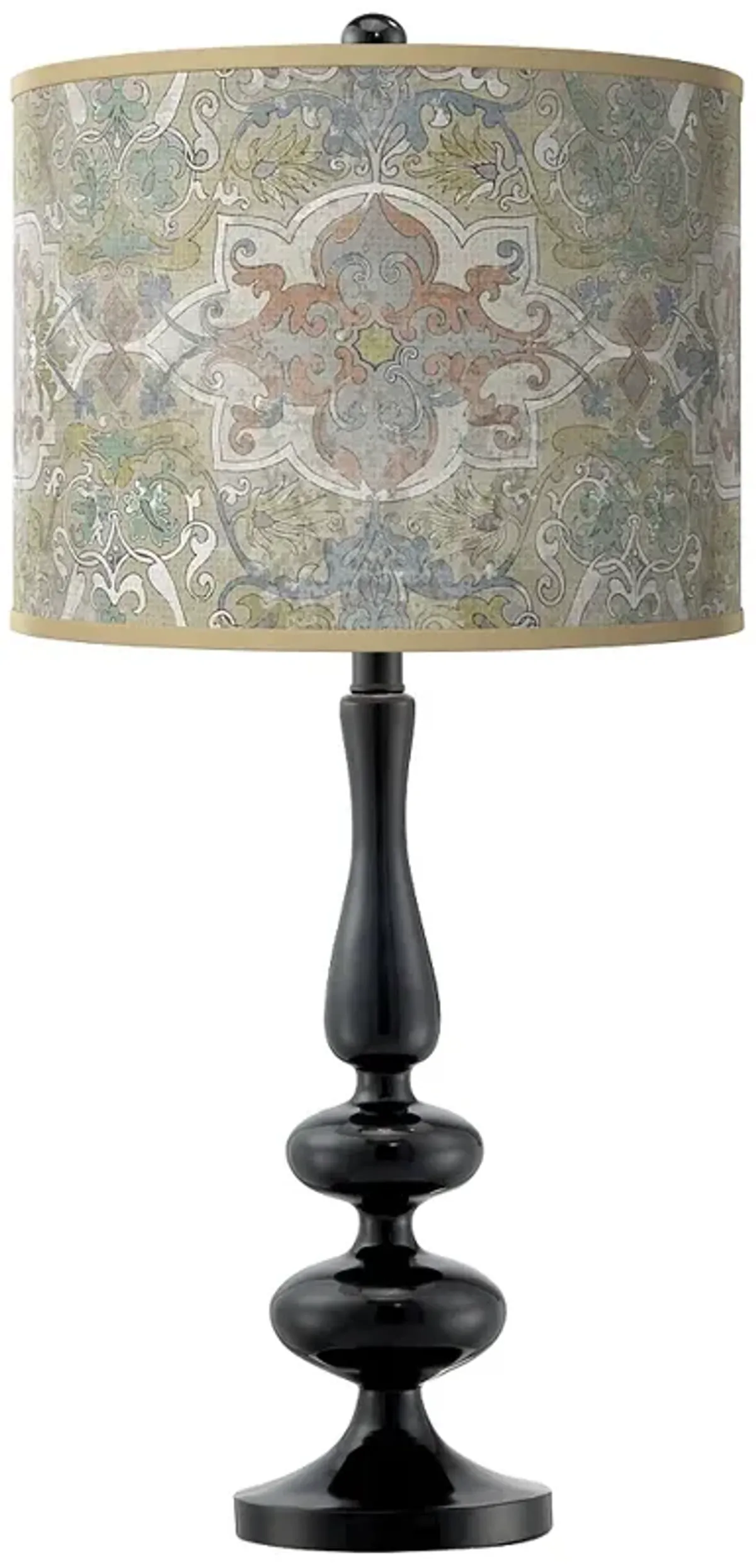 Lucrezia Giclee Paley Black Table Lamp