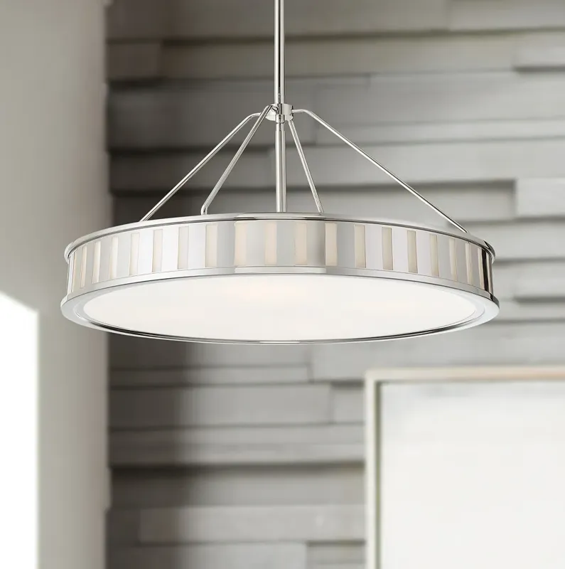 Kendal 22 1/2" Wide Polished Nickel Drum Pendant Light