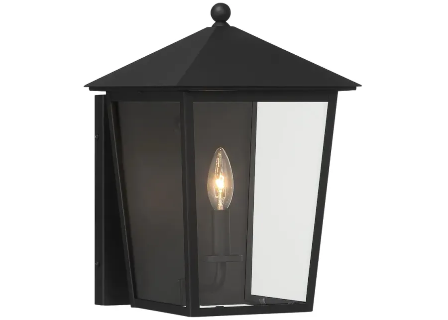 The Great Outdoors Noble Hill 15" High Sand Coal Outdoor Wall Lantern