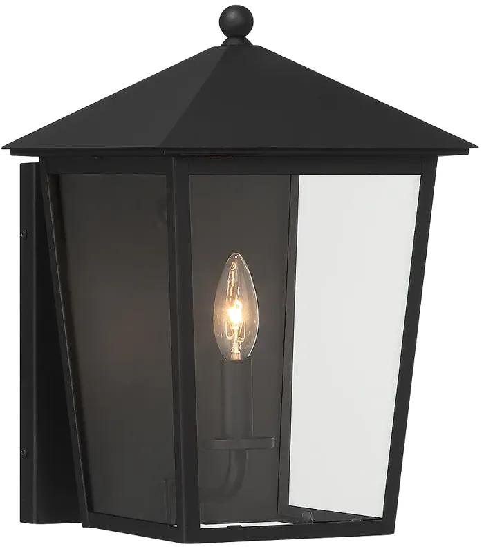 The Great Outdoors Noble Hill 15" High Sand Coal Outdoor Wall Lantern