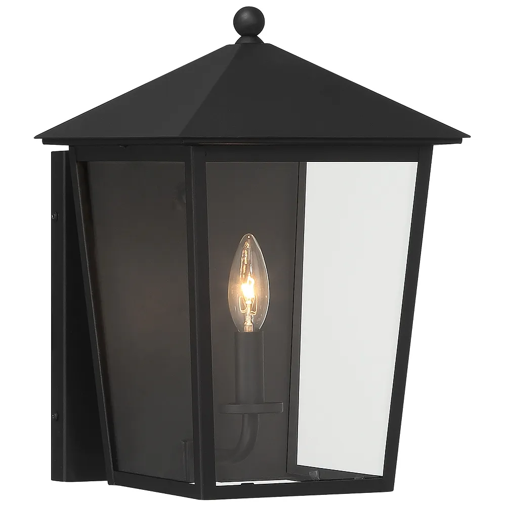 The Great Outdoors Noble Hill 15" High Sand Coal Outdoor Wall Lantern