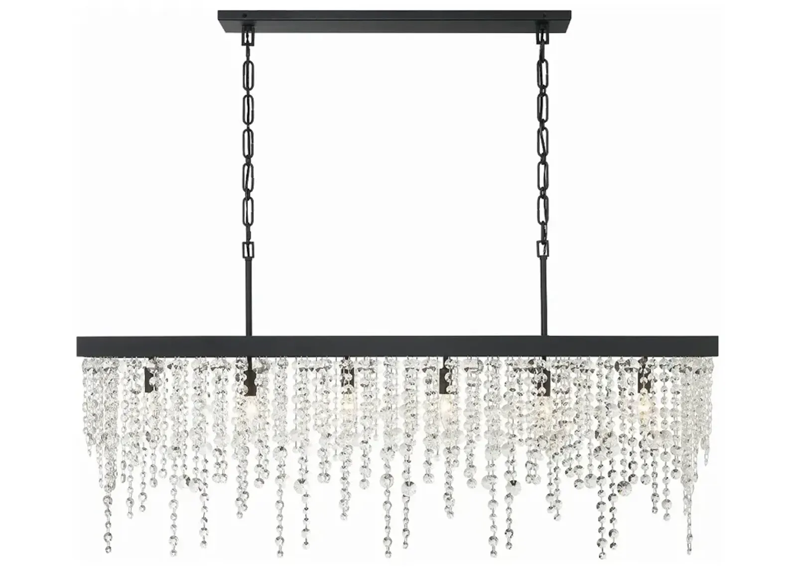 Crystorama Winham 6 Light Black Forged Chandelier