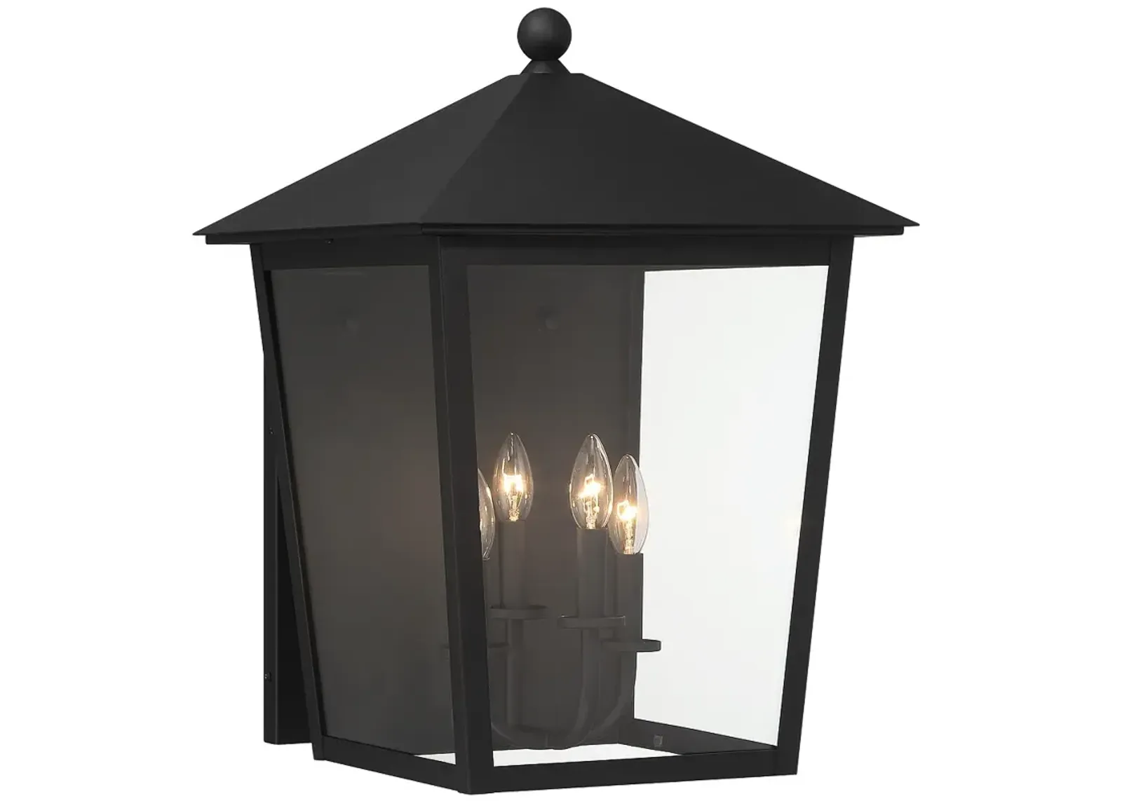 The Great Outdoors Noble Hill 3-Light Sand Coal Outdoor Wall Mount