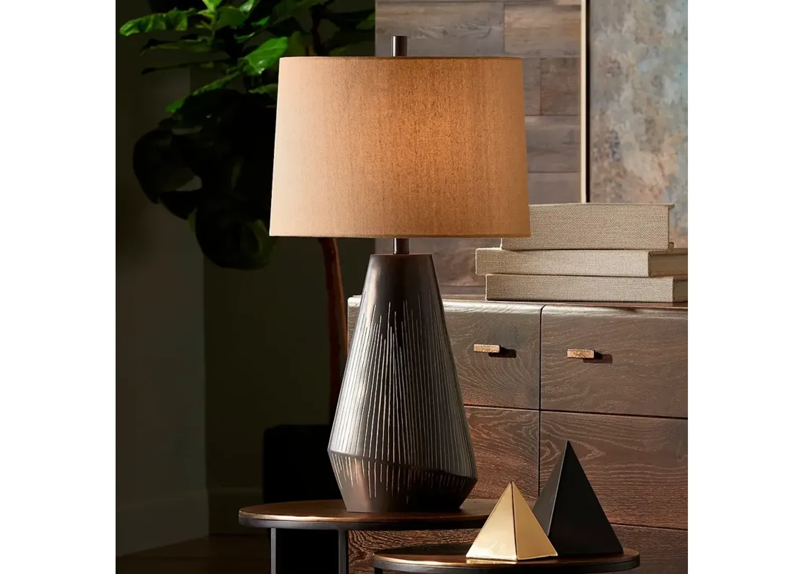 Possini Euro Aurum 29" High Charcoal Table Lamp