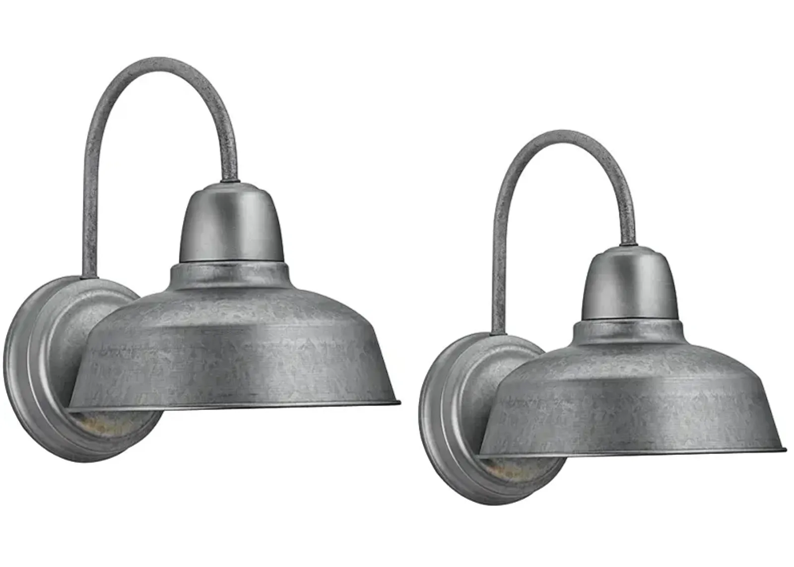 Urban Barn 13" High Galvanized Steel Wall Sconce Set of 2