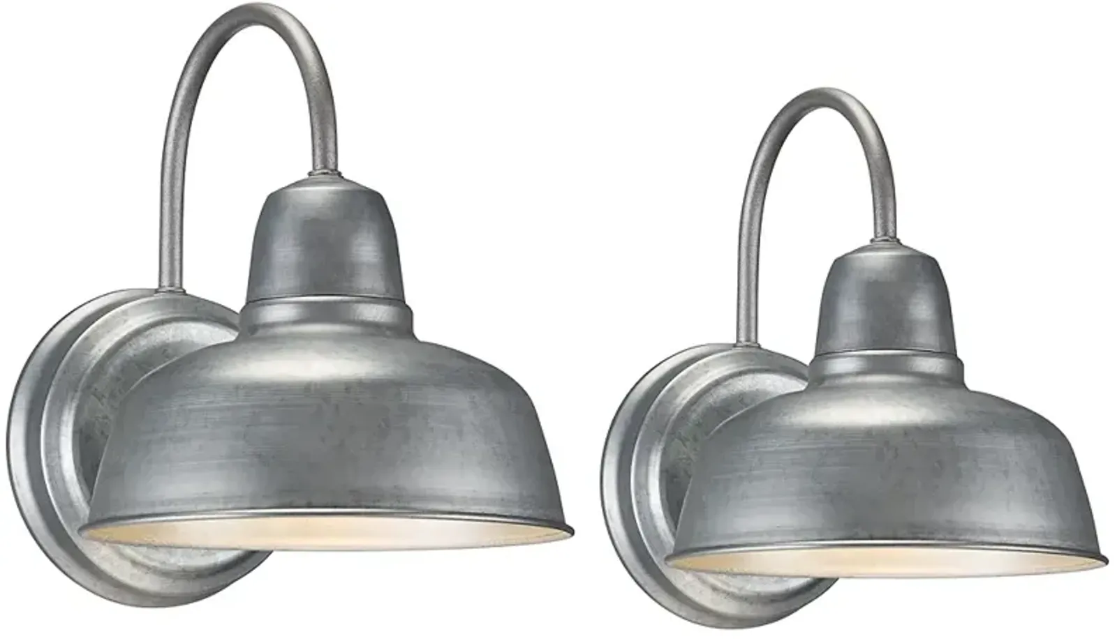 Urban Barn 11 1/4" High Galvanized Wall Sconce Set of 2