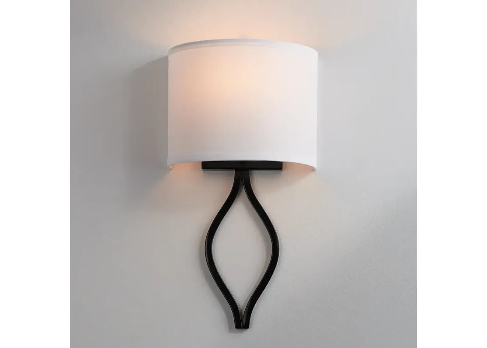 Possini Euro Sian 19 1/4" High Black Half Moon Wall Sconce