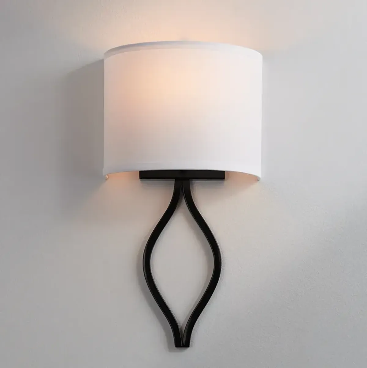 Possini Euro Sian 19 1/4" High Black Half Moon Wall Sconce