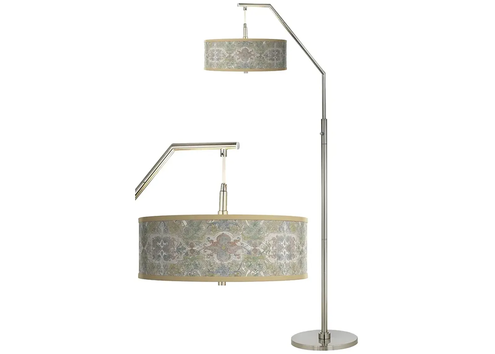 Lucrezia Giclee Shade Arc Floor Lamp