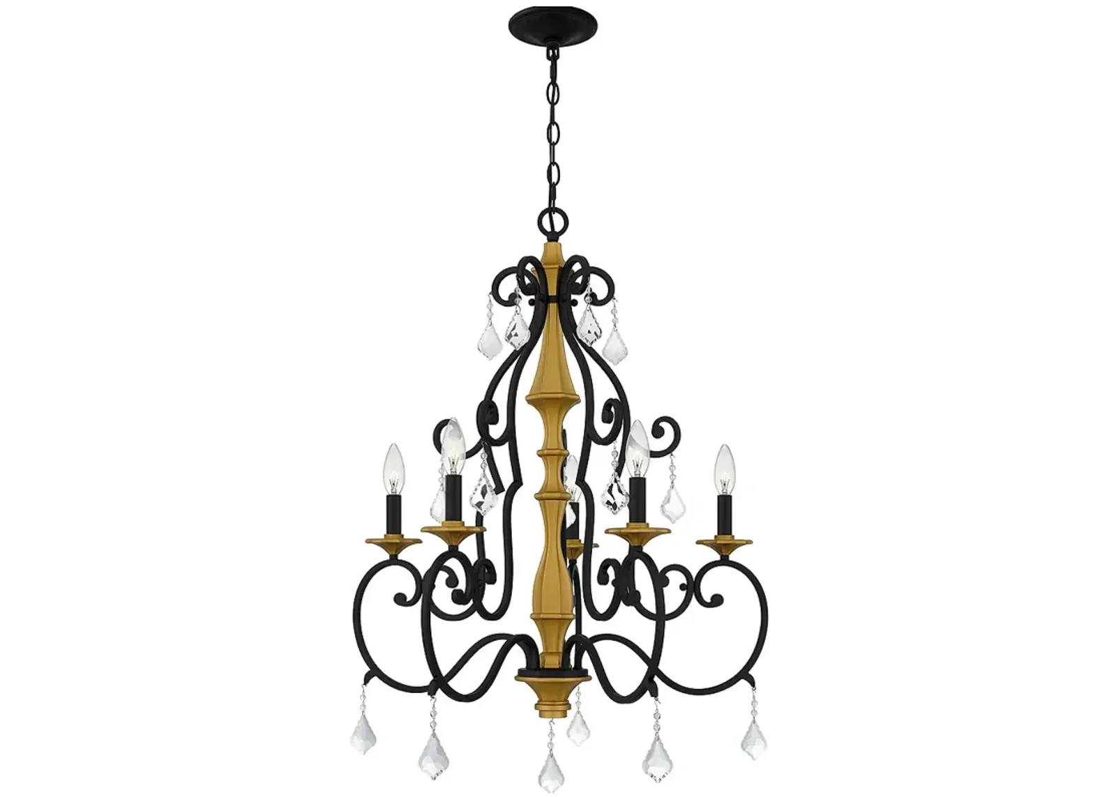 Althea 5-Light Matte Black Chandelier