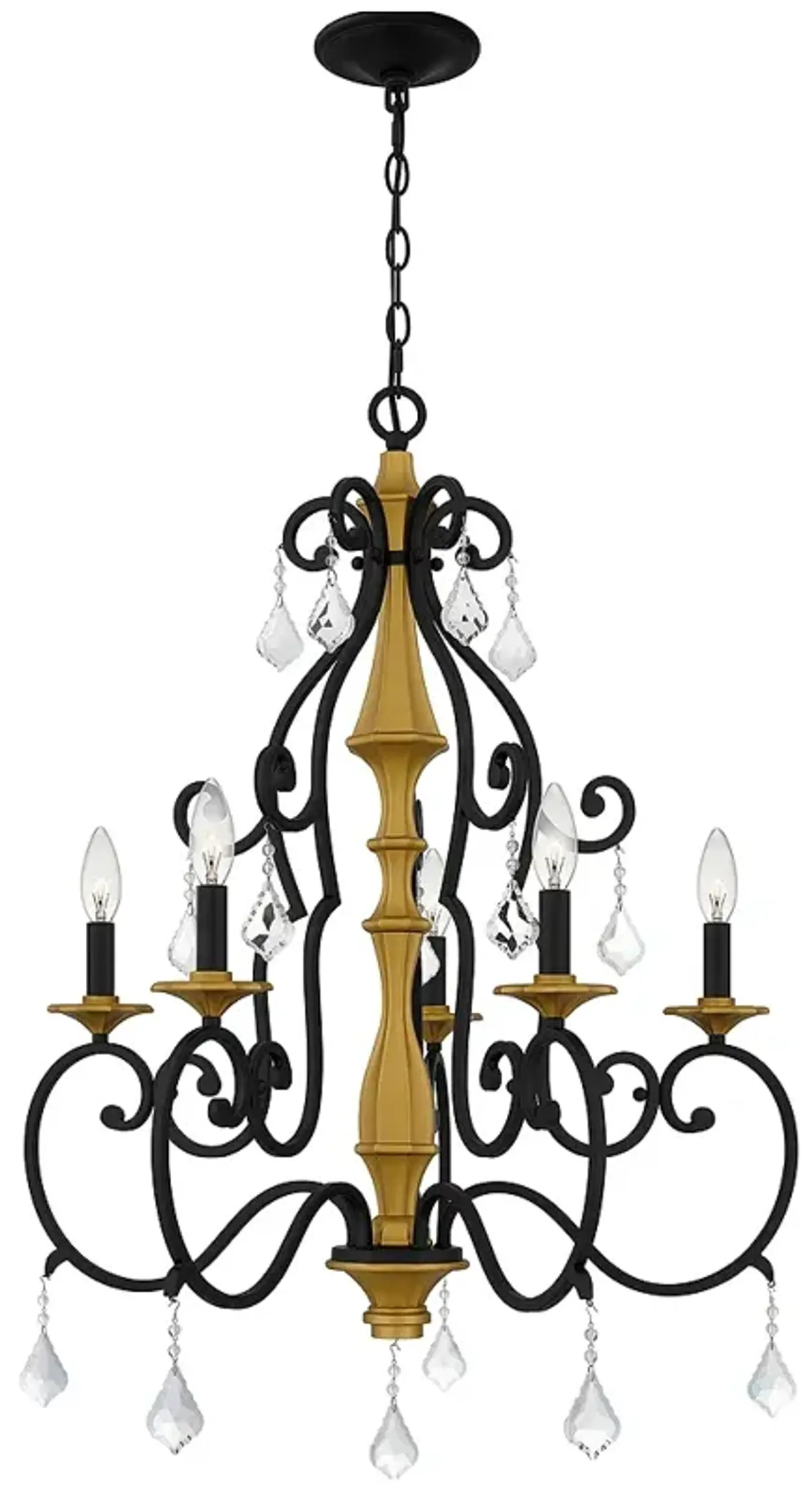 Althea 5-Light Matte Black Chandelier