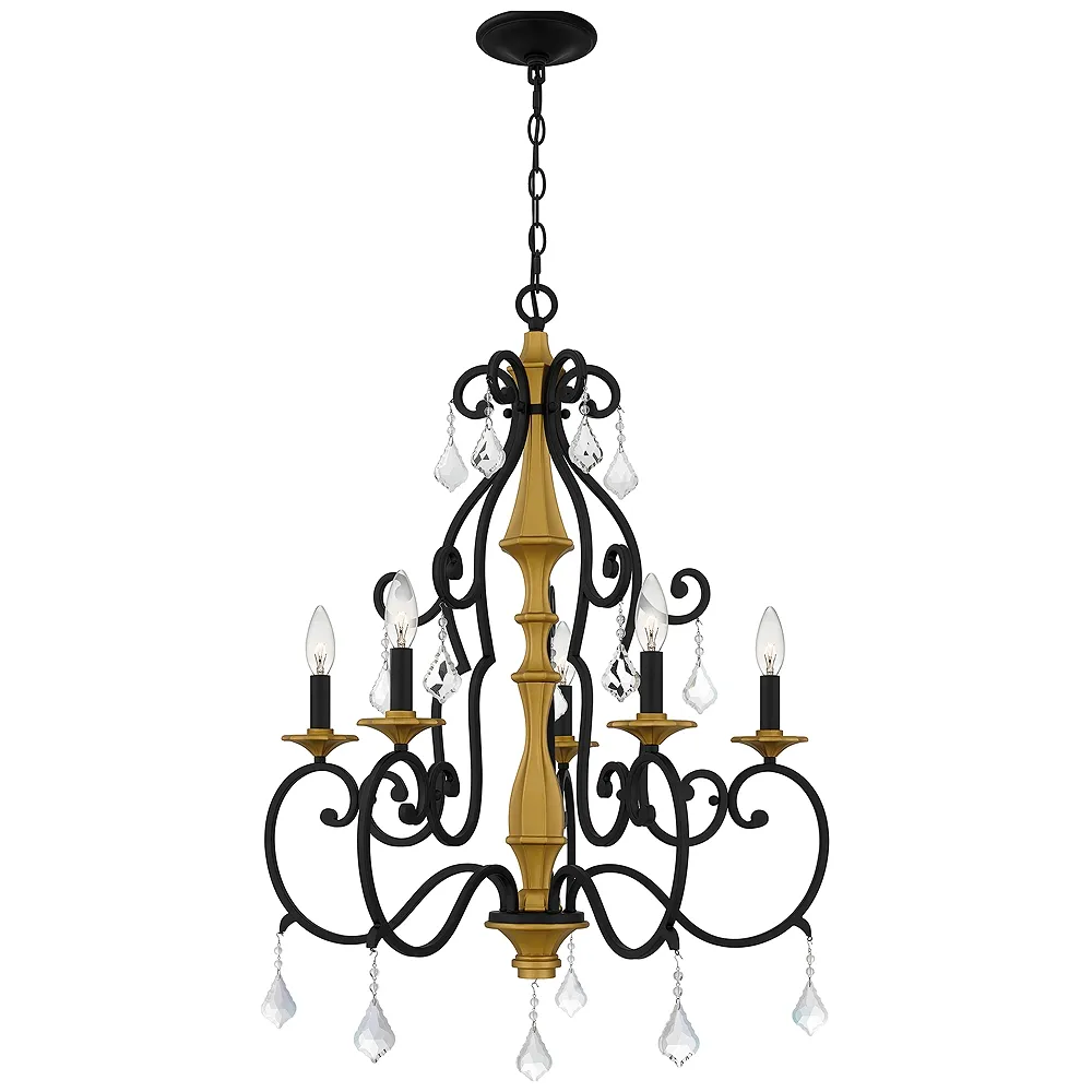 Althea 5-Light Matte Black Chandelier