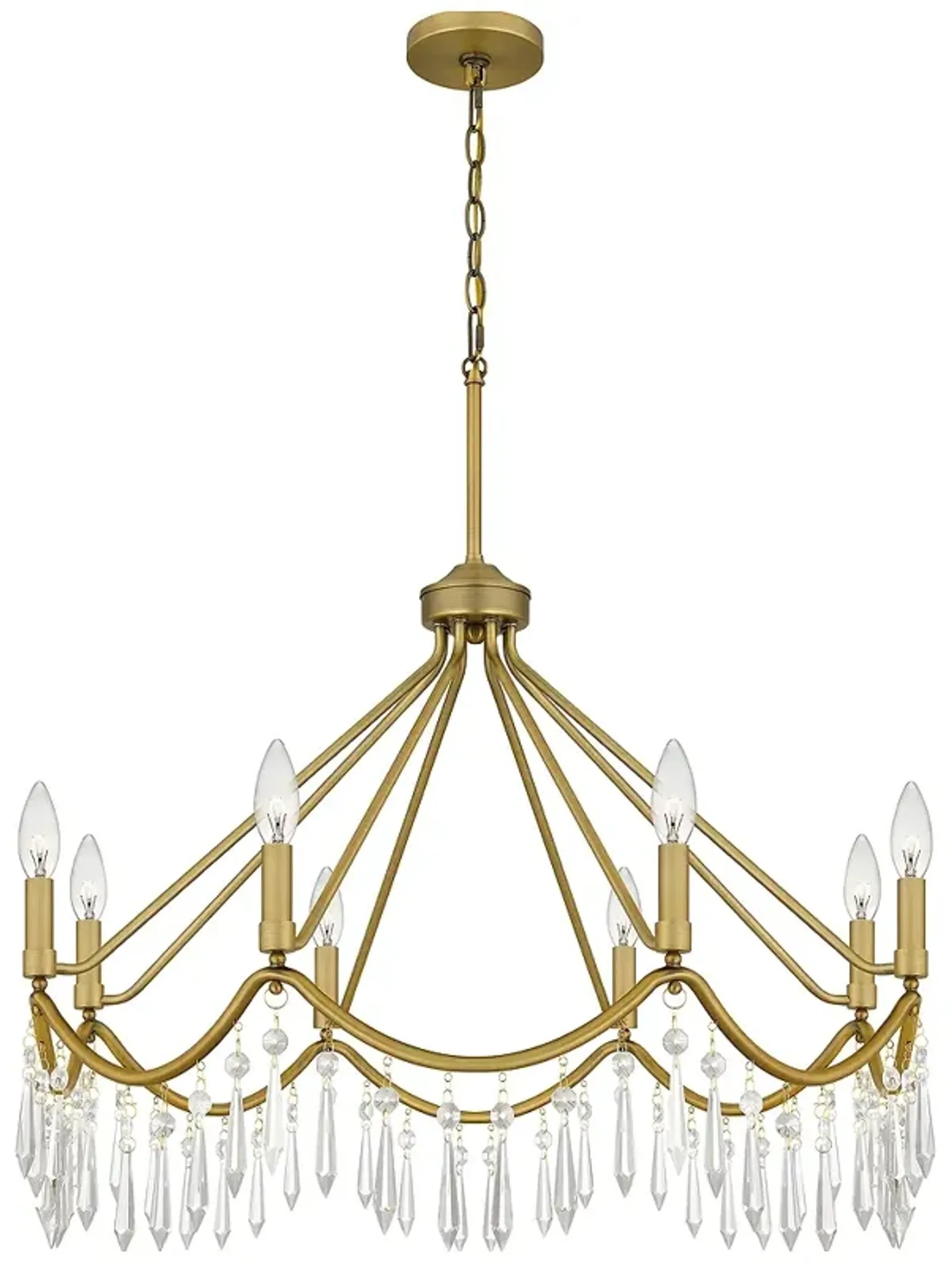 Airedale 8-Light Aged Brass Chandelier