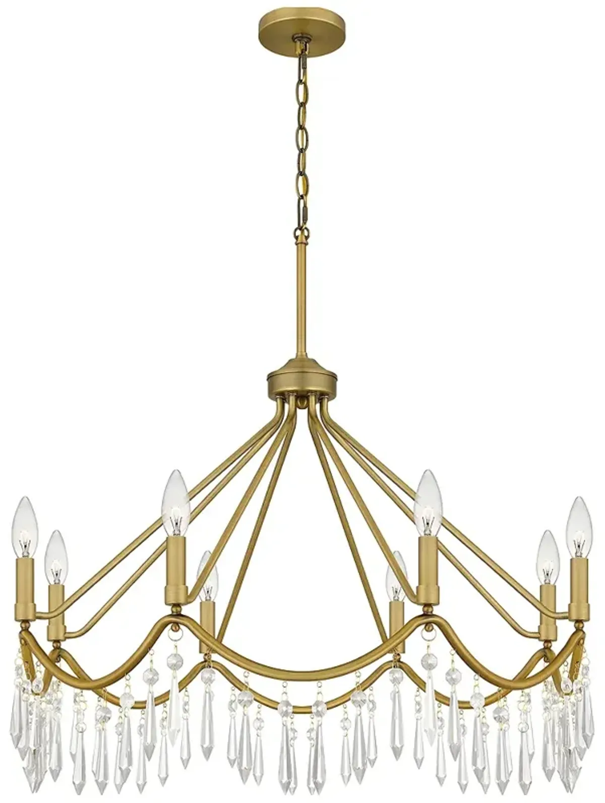 Airedale 8-Light Aged Brass Chandelier