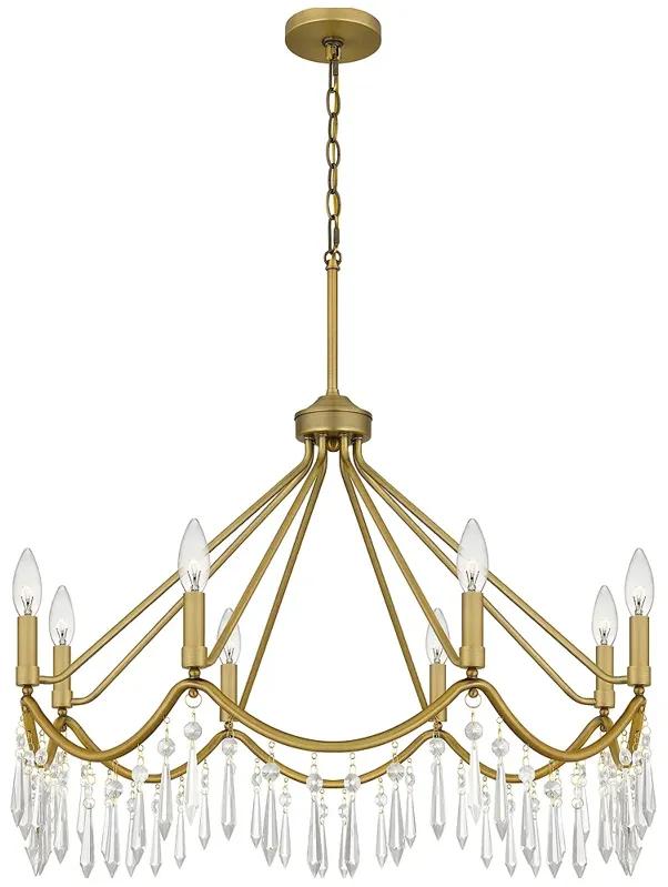 Airedale 8-Light Aged Brass Chandelier