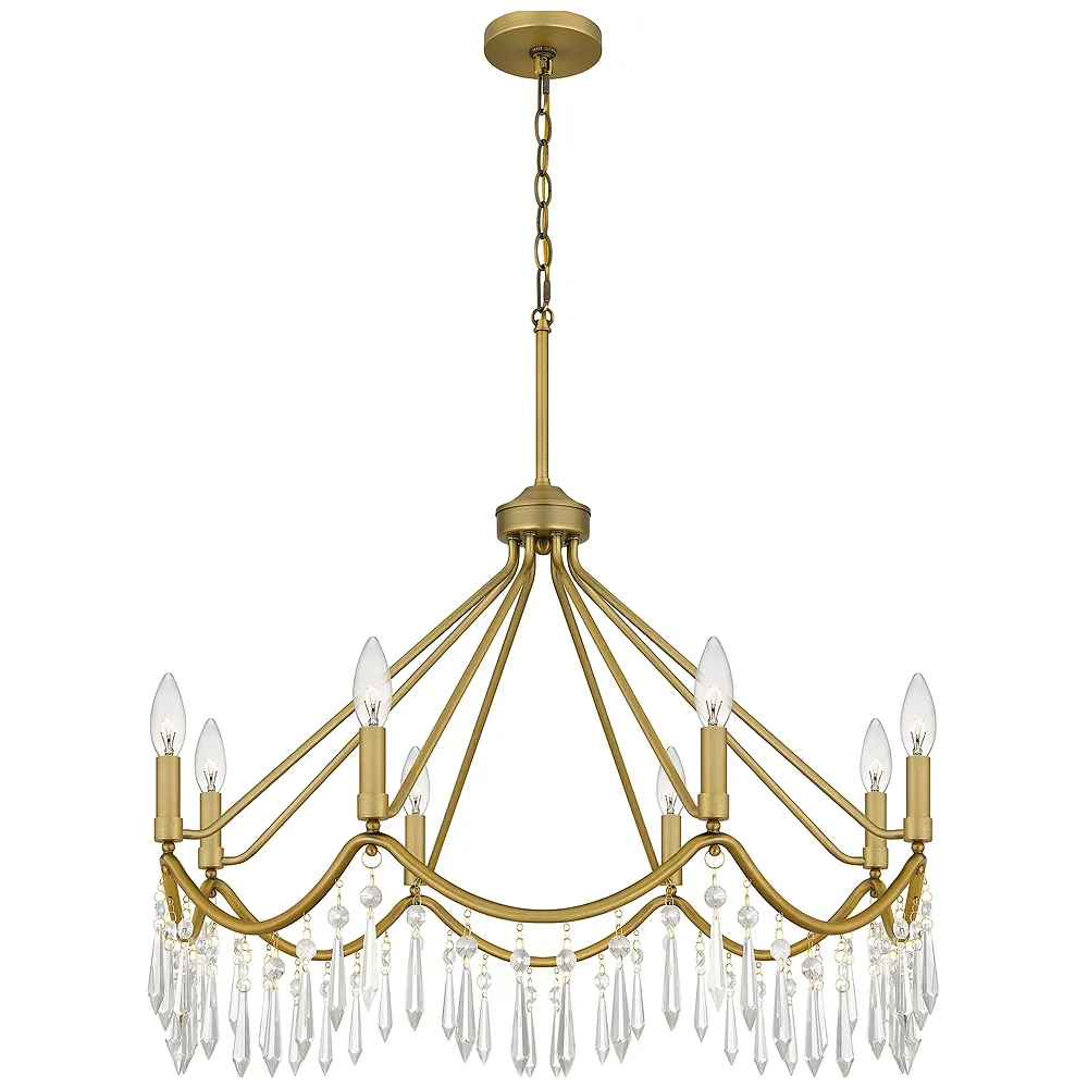 Airedale 8-Light Aged Brass Chandelier