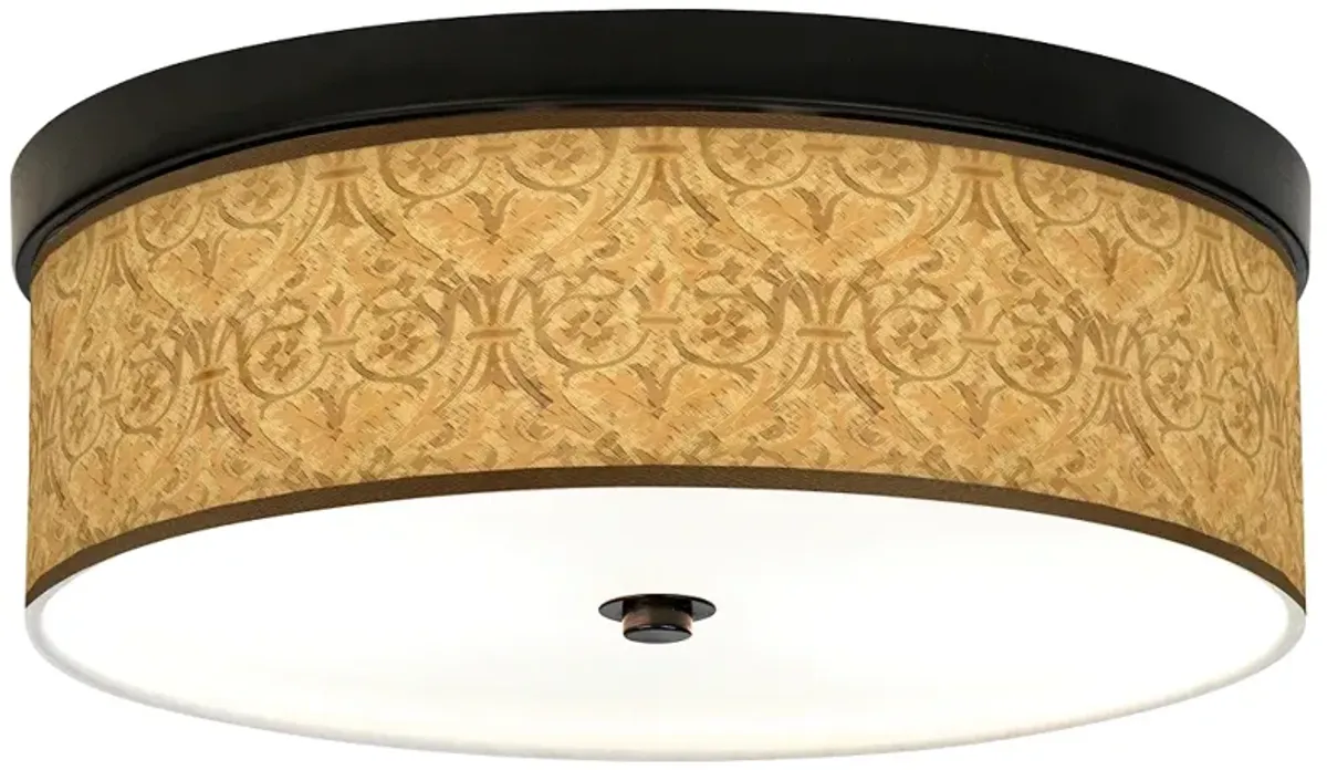 Giclee Gallery Golden Versailles Shade 14" Wide Bronze Ceiling Light