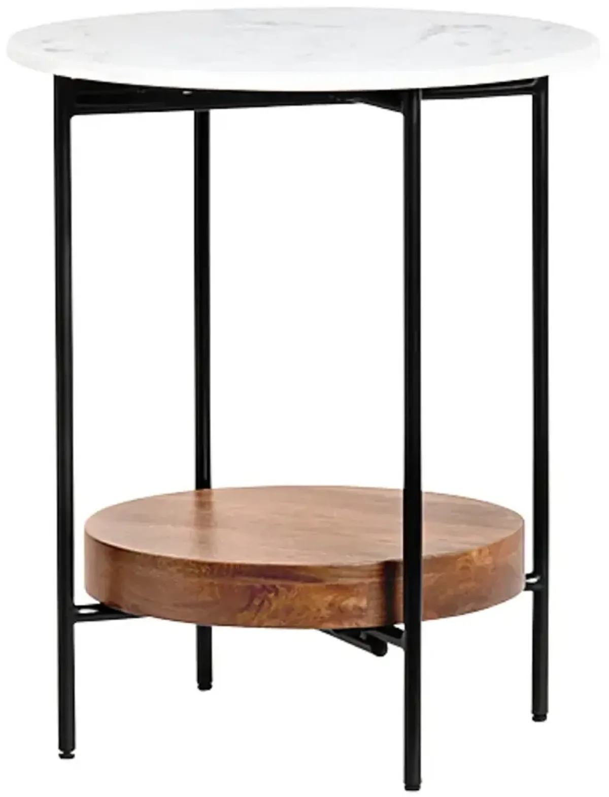 Brewpub 20" Wide Black and Mango Wood End Table