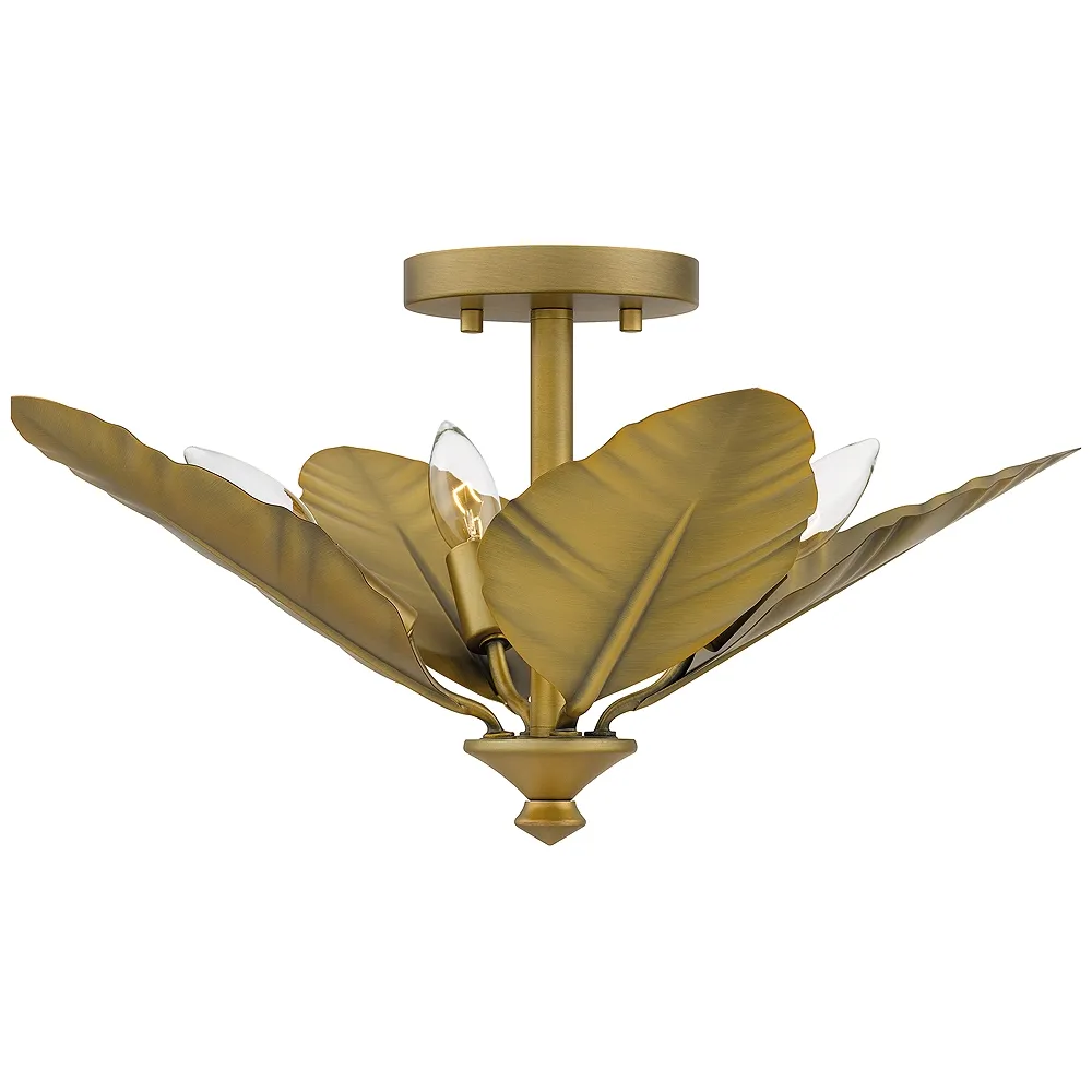 Bayley 4-Light Aged Brass Semi-Flush Mount