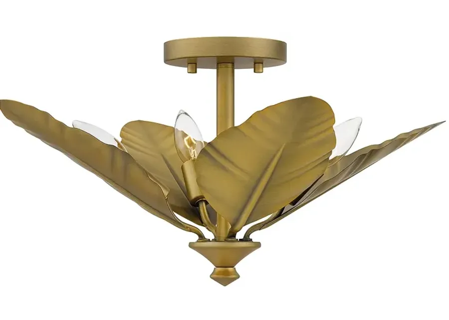 Bayley 4-Light Aged Brass Semi-Flush Mount