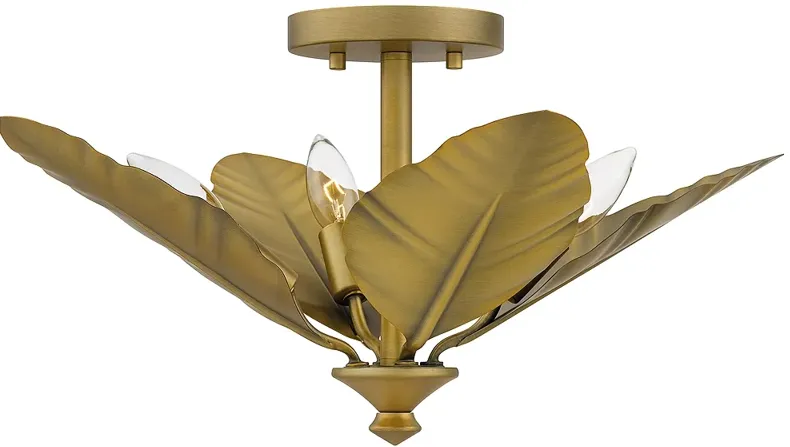 Bayley 4-Light Aged Brass Semi-Flush Mount