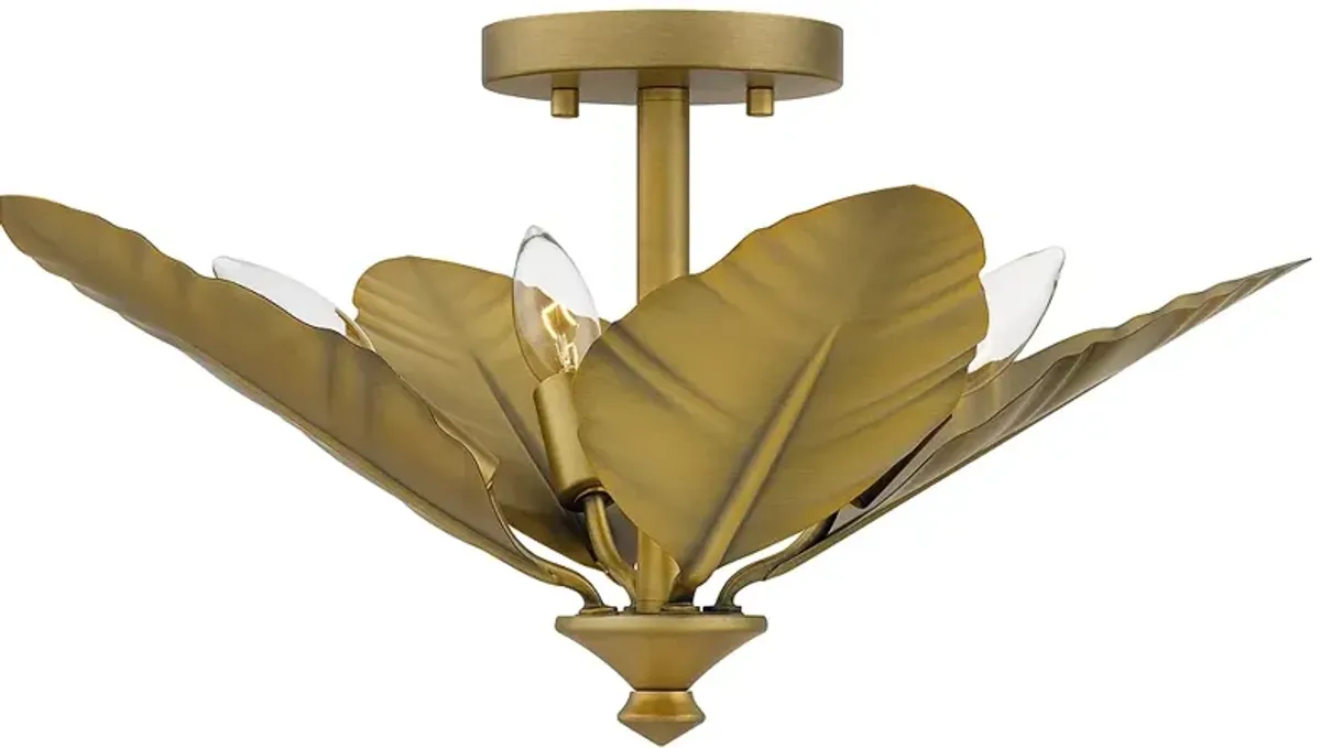 Bayley 4-Light Aged Brass Semi-Flush Mount