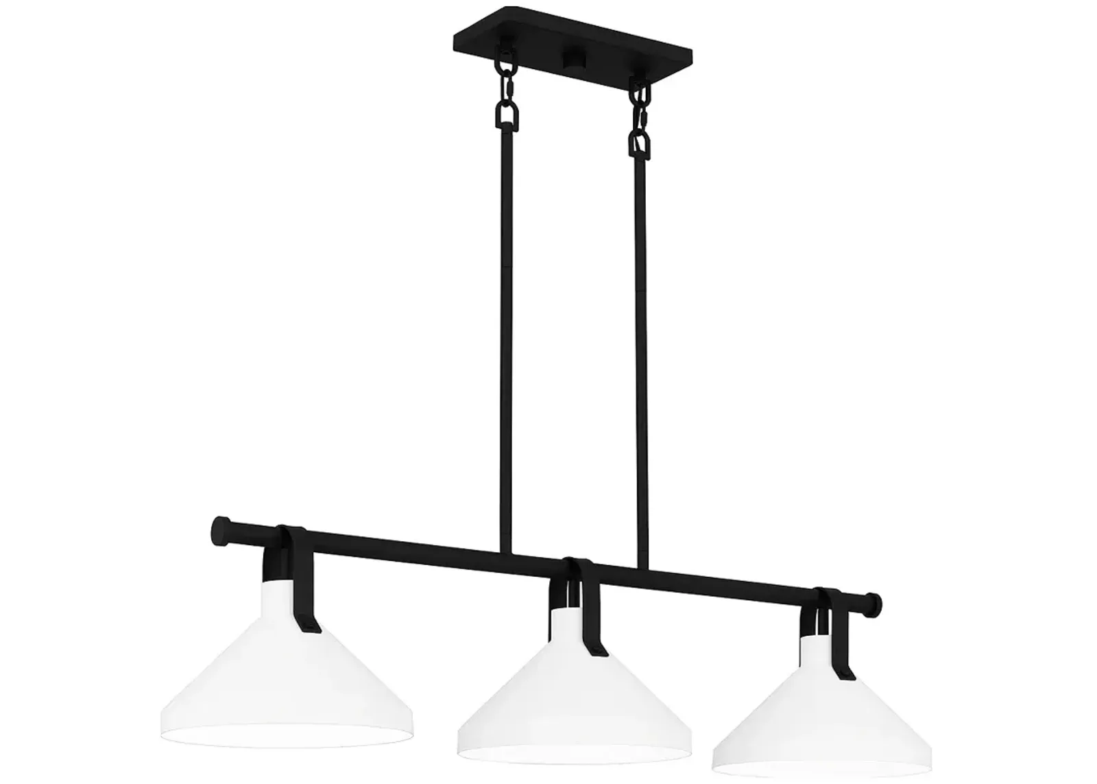 Brink 3-Light Matte Black Island Light