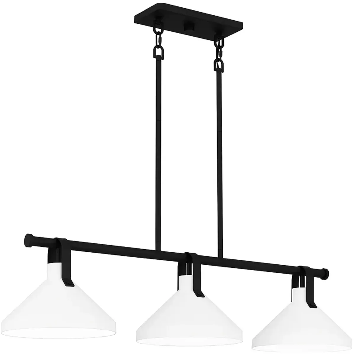 Brink 3-Light Matte Black Island Light