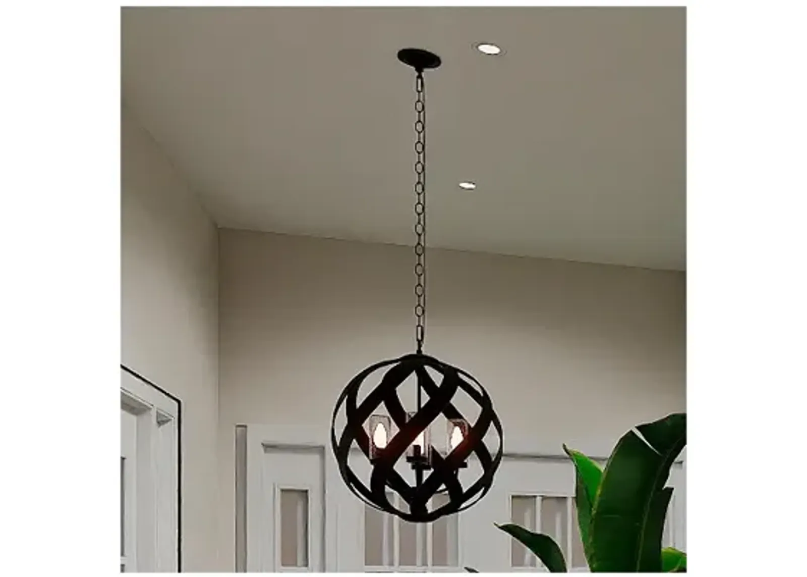 Blacksmith 4-Light Earth Black Outdoor Pendant