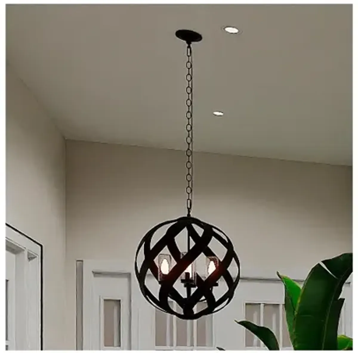 Blacksmith 4-Light Earth Black Outdoor Pendant