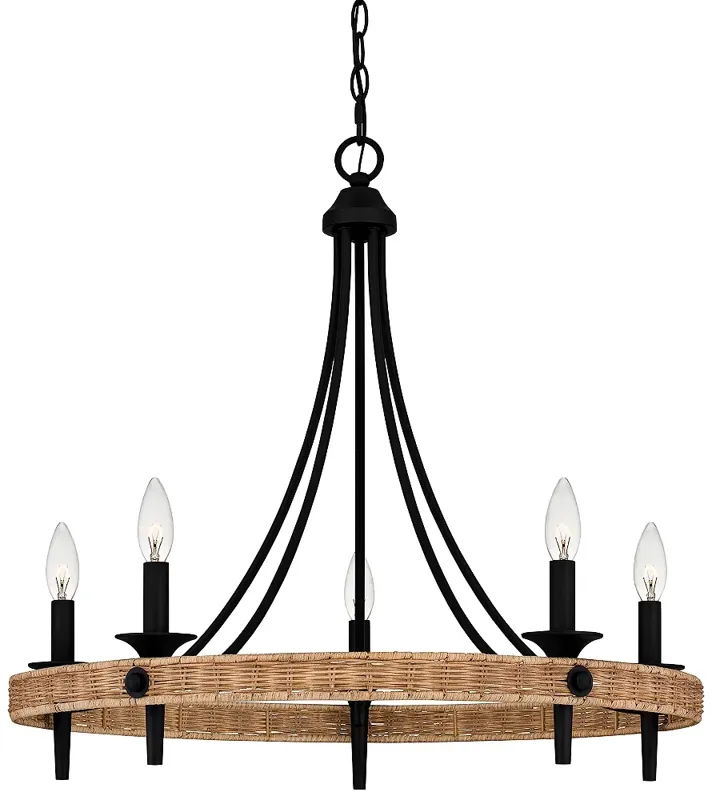 Catania 5-Light Matte Black Chandelier