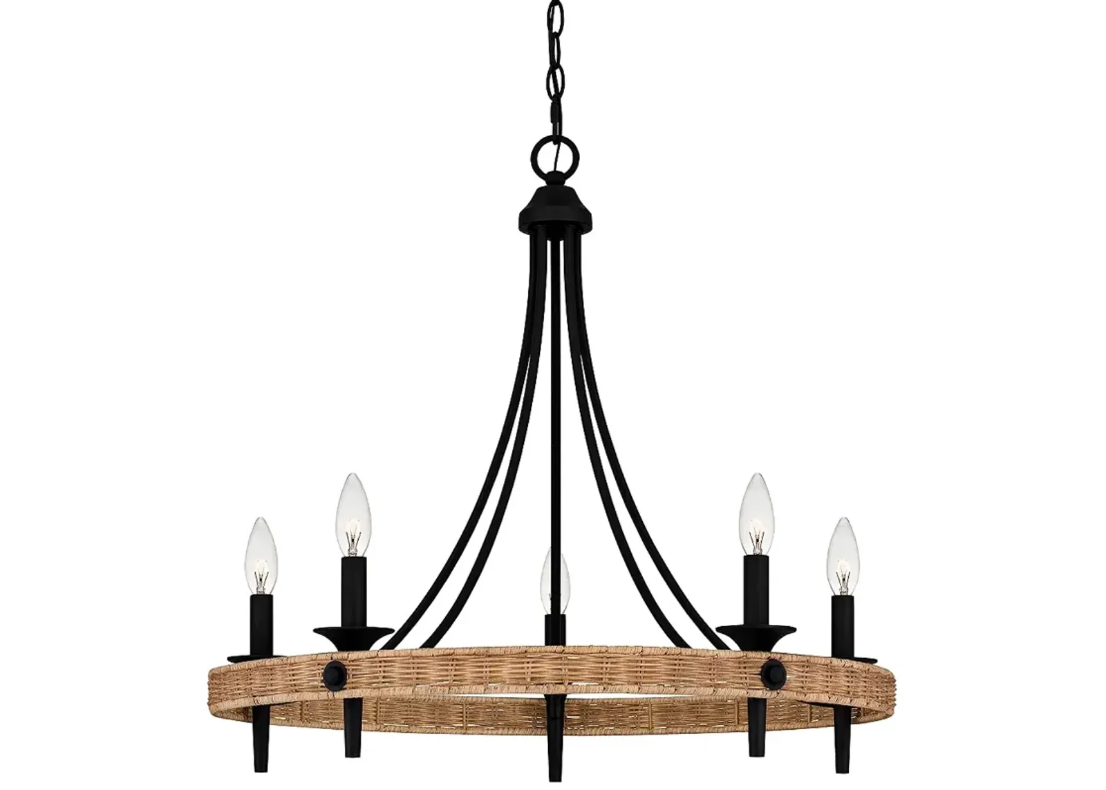 Catania 5-Light Matte Black Chandelier