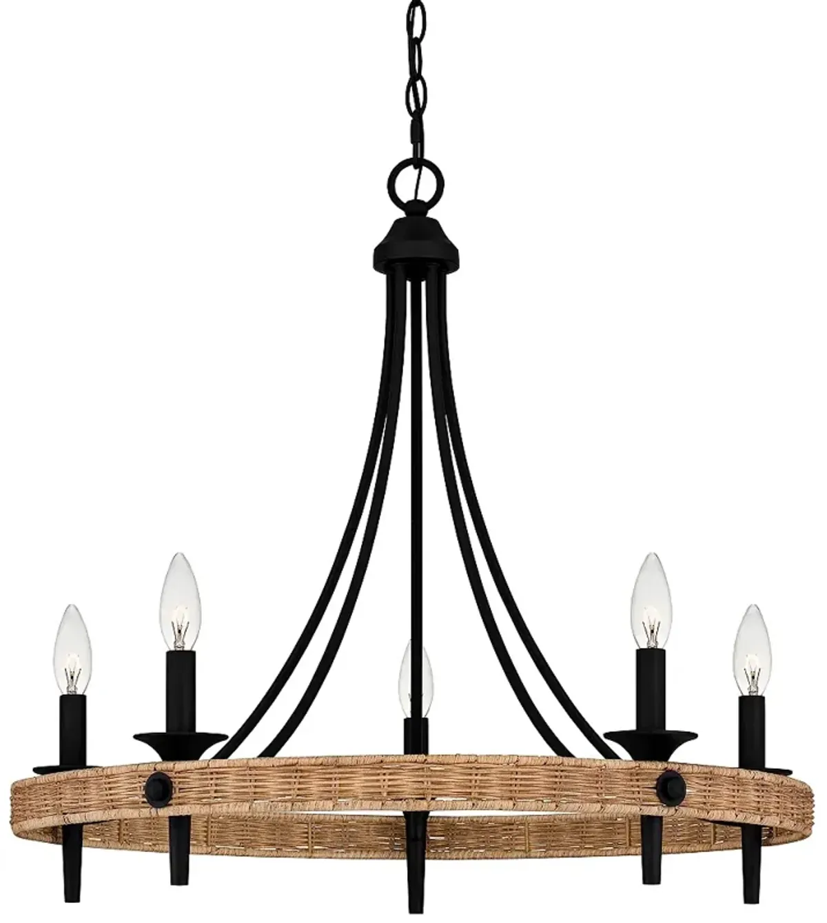 Catania 5-Light Matte Black Chandelier