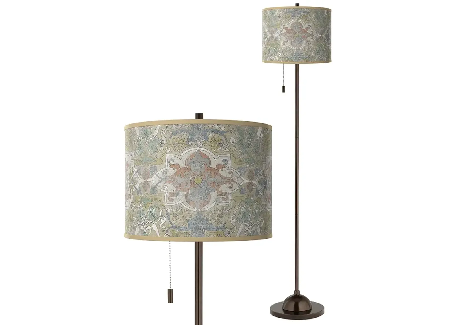 Lucrezia Giclee Glow Bronze Club Floor Lamp