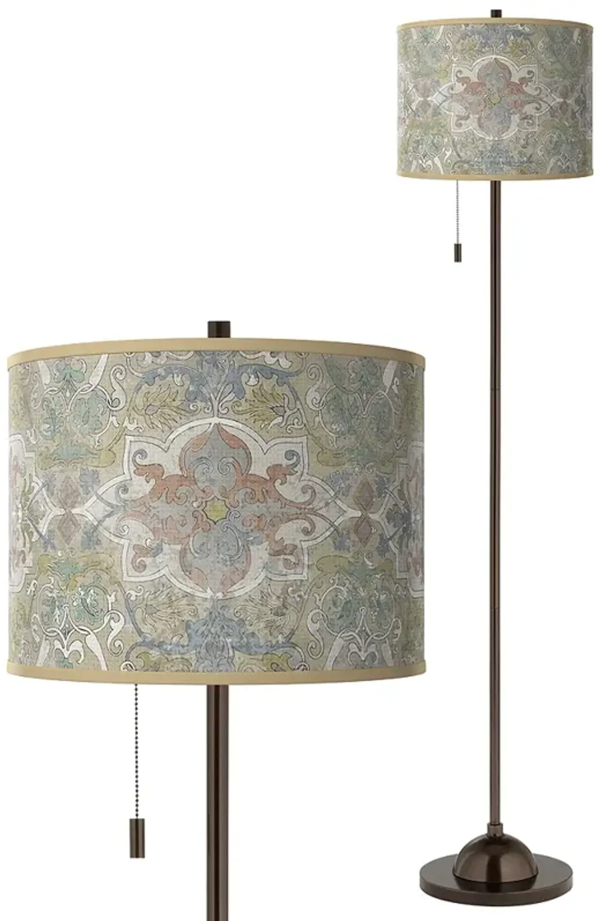 Lucrezia Giclee Glow Bronze Club Floor Lamp