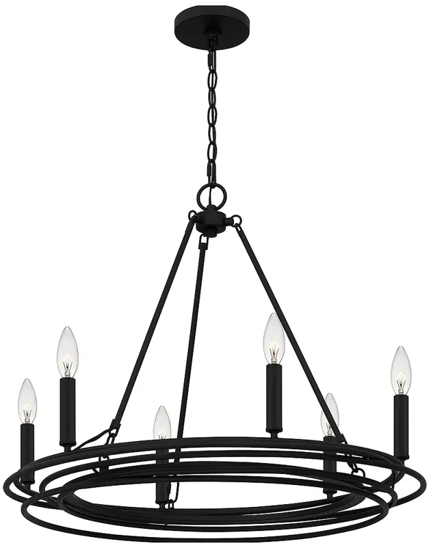 Calliope 6-Light Matte Black Chandelier