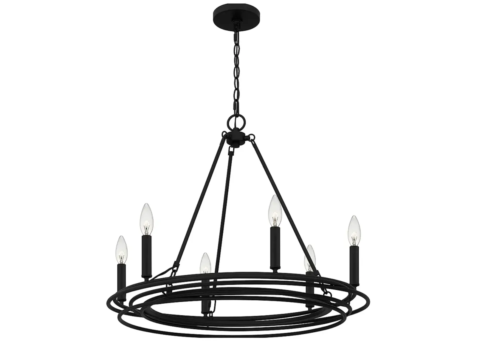 Calliope 6-Light Matte Black Chandelier