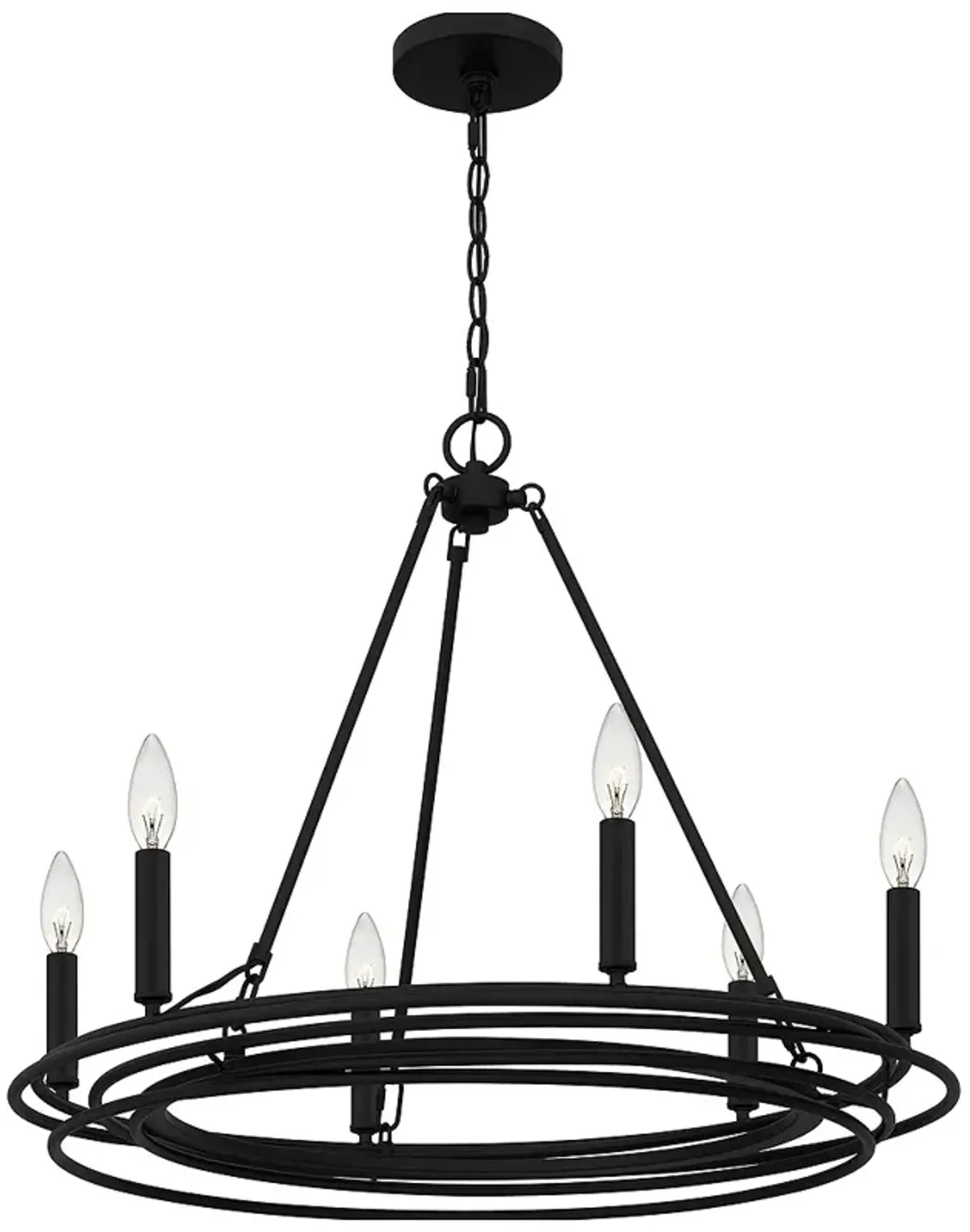 Calliope 6-Light Matte Black Chandelier