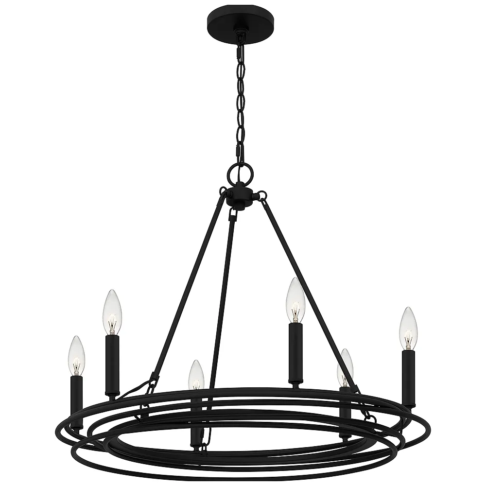 Calliope 6-Light Matte Black Chandelier