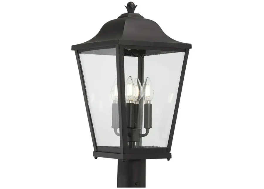 The Great Outdoors Savannah 4-Light Sand Coal Outdoor Post Mount