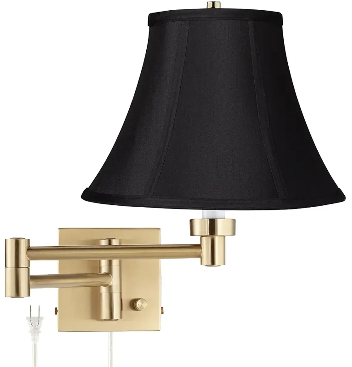 Black Bell Alta Square Warm Gold Swing Arm Wall Lamp