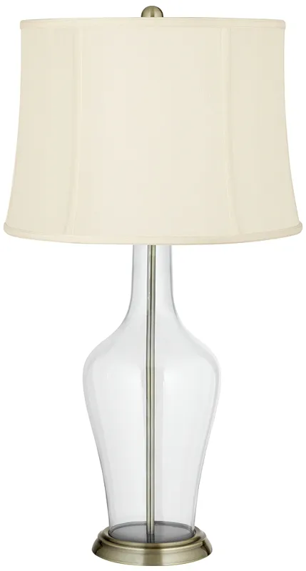 Color Plus Anya 32 1/4" High Clear Glass Fillable Table Lamp