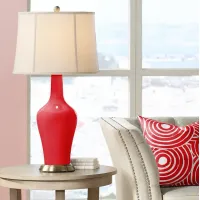 Color Plus Anya 32 1/4" High Bright Red Glass Table Lamp