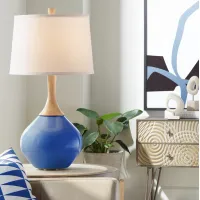 Color Plus Wexler 31" White Shade Dazzling Blue Table Lamp
