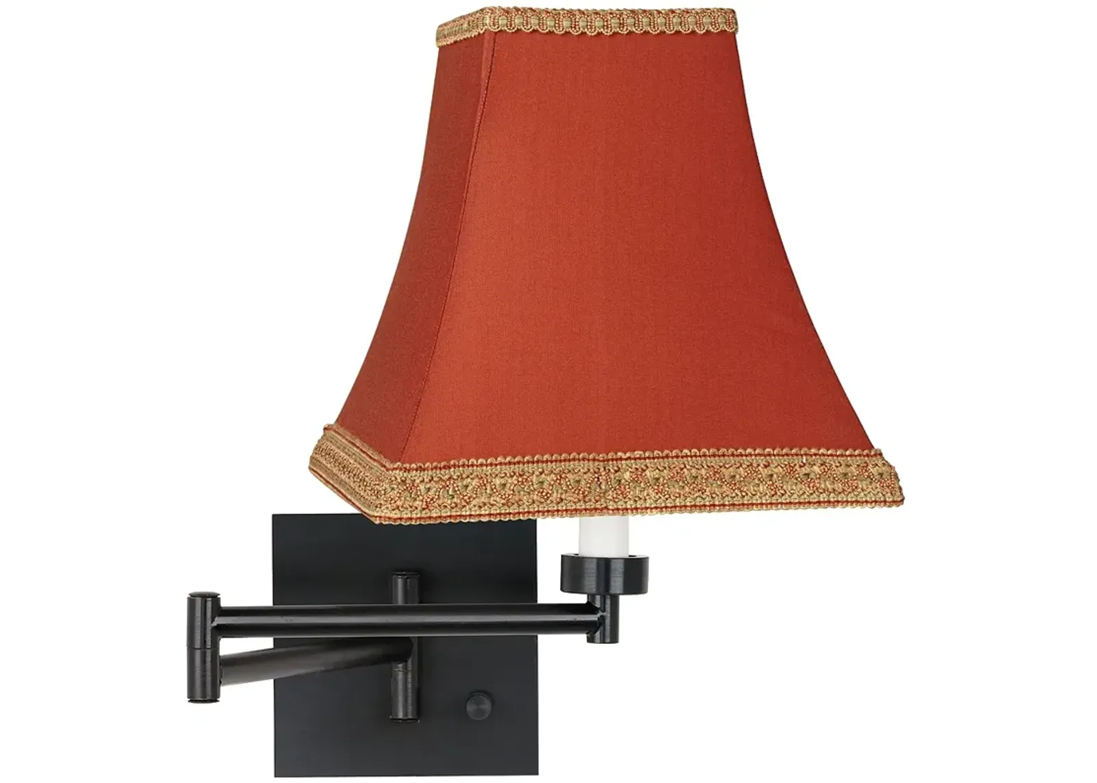 Barnes and Ivy Rust Dimmable Espresso Finish Plug-in Swing Arm Lamp