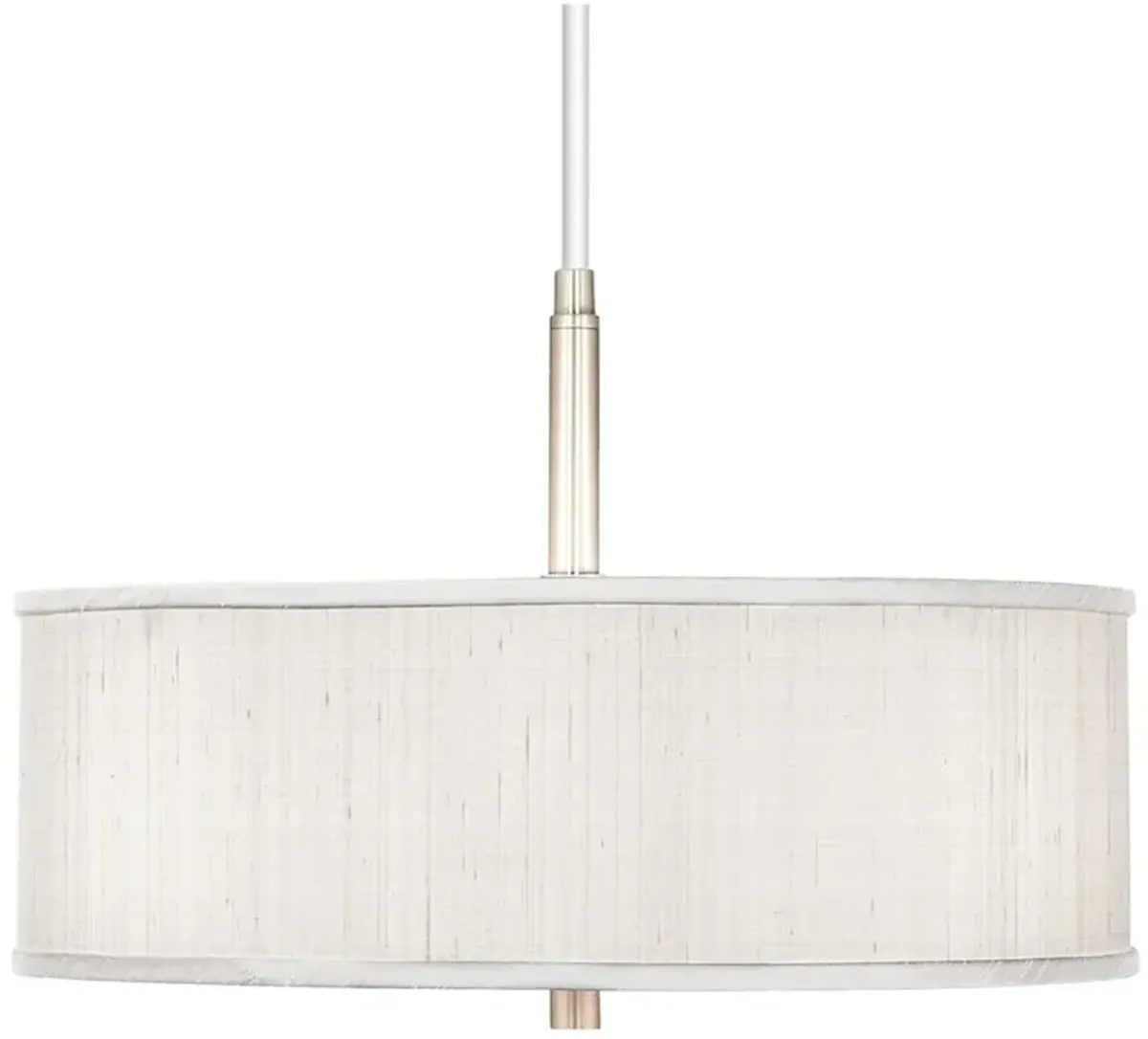 Possini Euro 16" Wide Modern Cream Textured Shade Pendant Chandelier