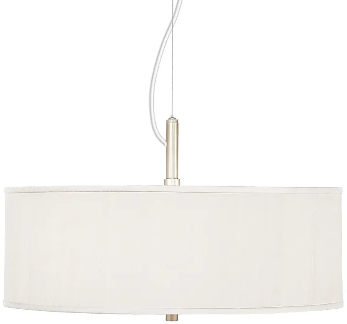 Possini Euro Cream Textured Faux Silk 20" Wide Pendant Chandelier