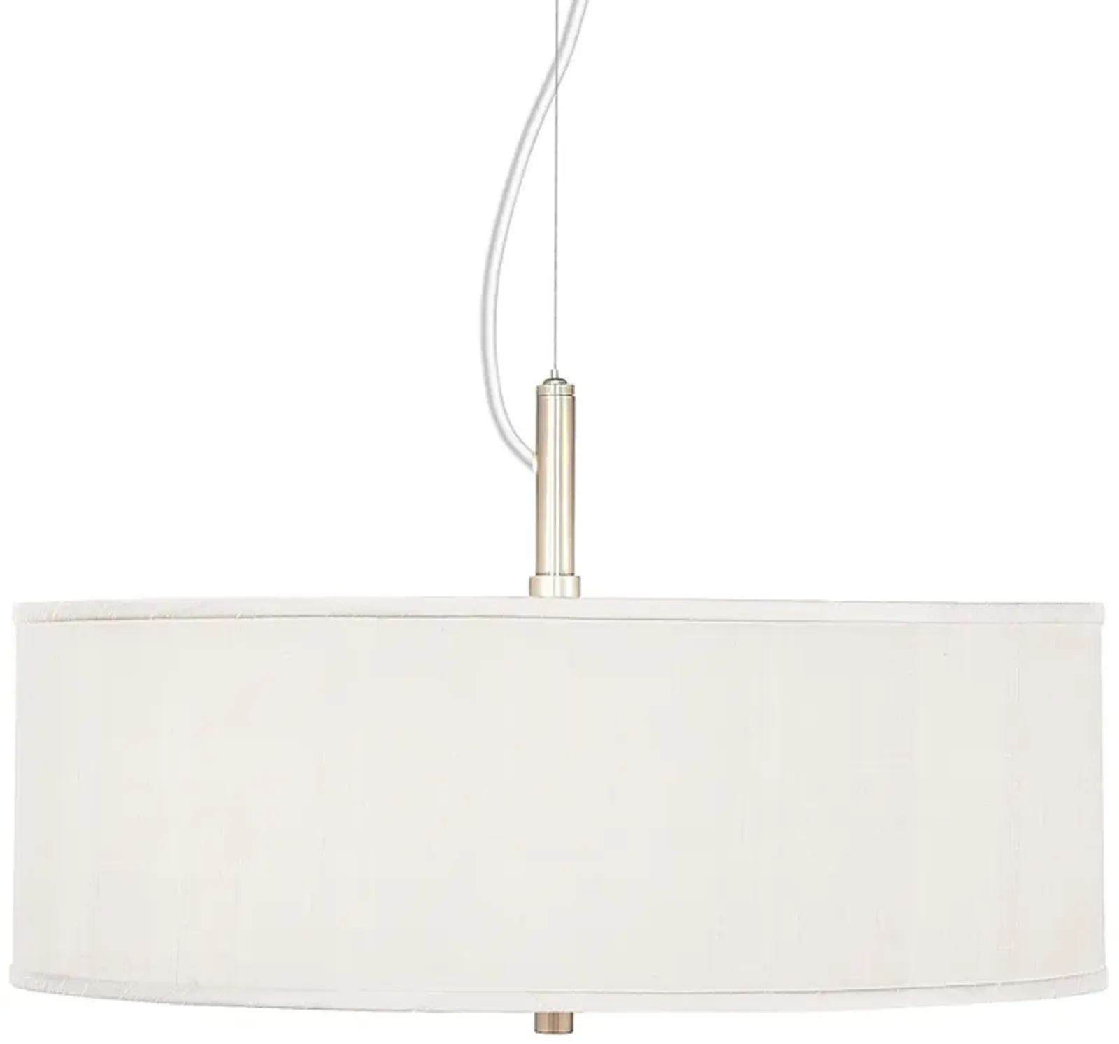 Possini Euro Cream Textured Faux Silk 20" Wide Pendant Chandelier