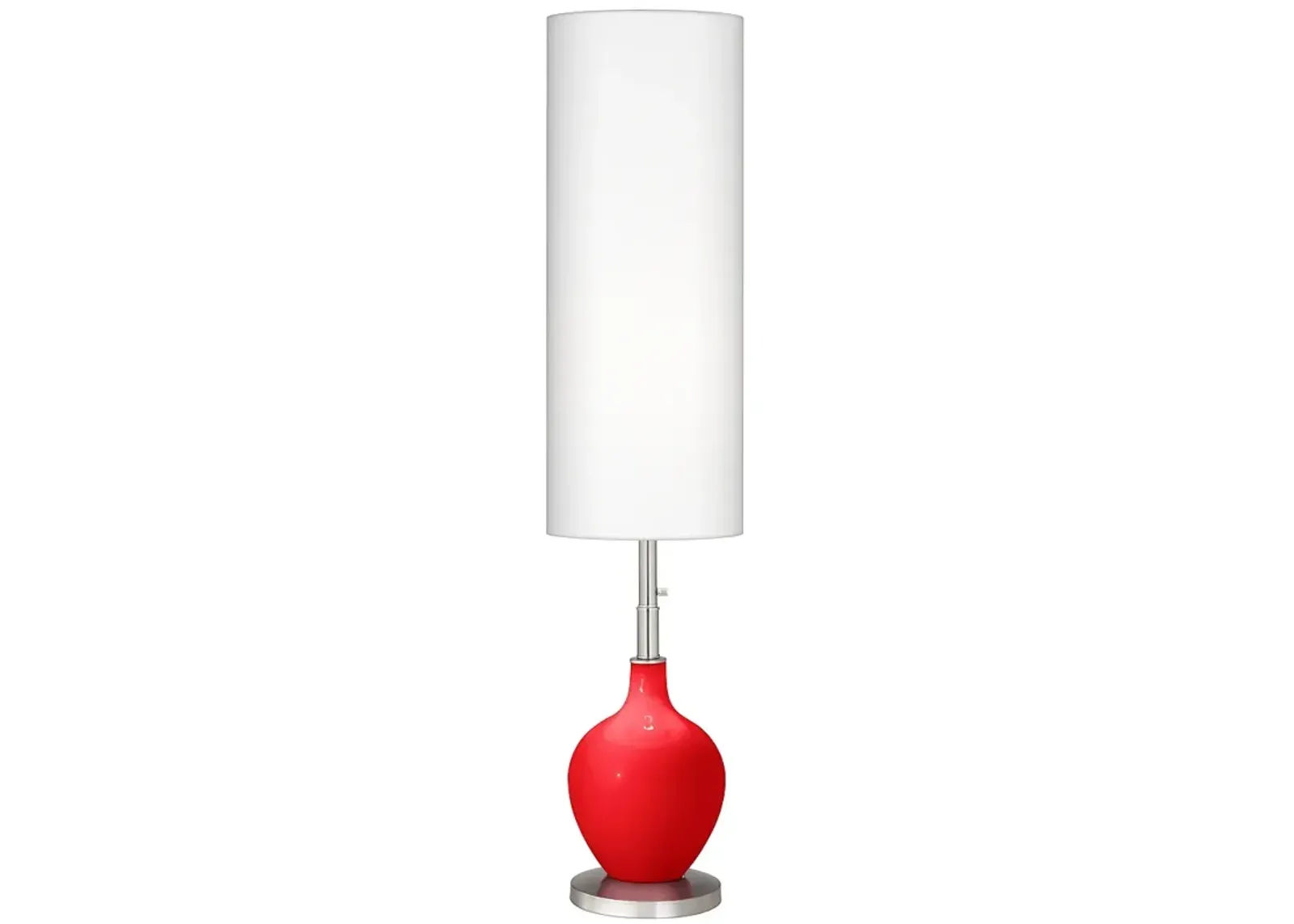 Color Plus Ovo 60" High Modern Bright Red Floor Lamp